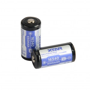 XTAR 16340 650mAh Μπαταρία με προστασία 